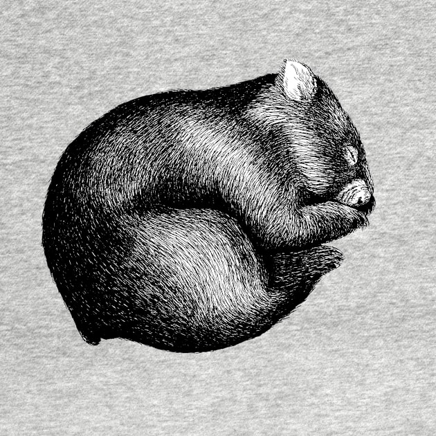 Wombat sleeping by AirDrawn